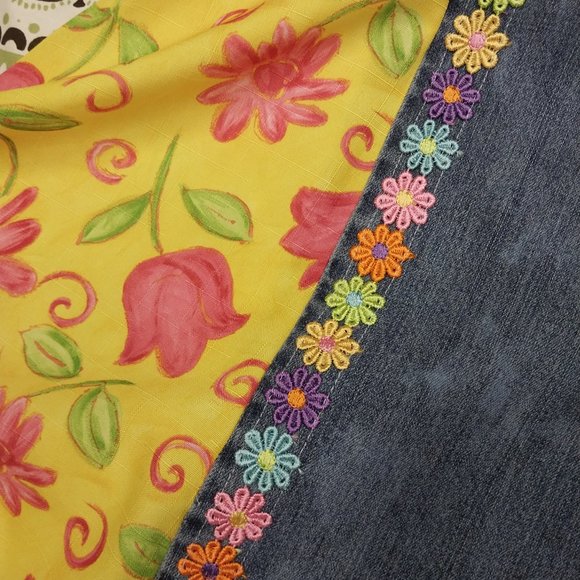 786 Size 12A Rout 66 Stretch Upcycled Bell-Bottoms - Picture 2 of 5